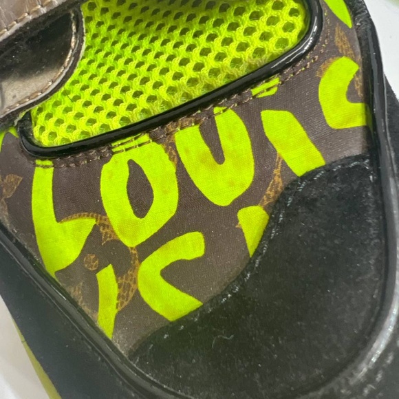 Louis Vuitton Stephen Sprouse GRAFFITI SNEAKERS High top Size 10 US Spellout - Picture 8 of 12